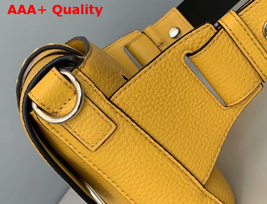 Fendi Baguette Yellow Leather Bag Replica