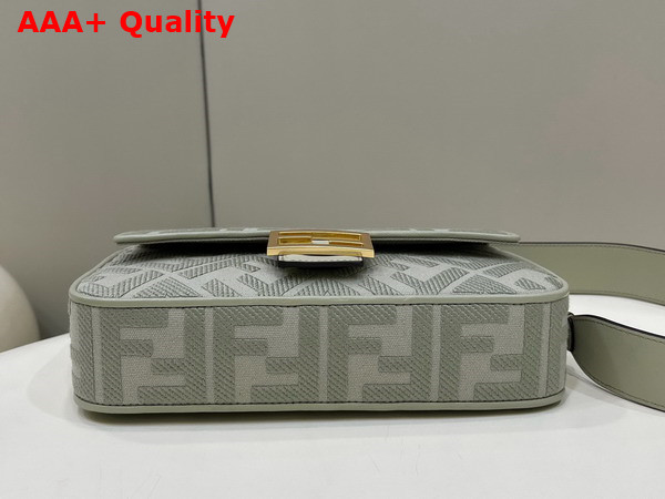 Fendi Baguette in Light Green Canvas with FF Embroidery Replica