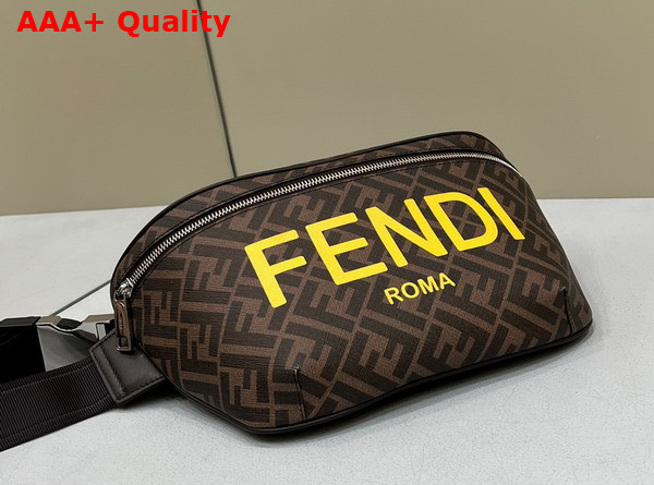 Fendi Belt Bag Brown FF Fabric Belt Bag Replica