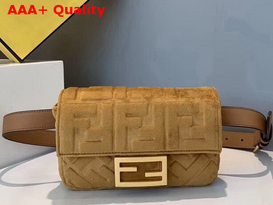 Fendi Belt Bag Brown Velvet Mini Bag Replica
