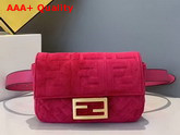 Fendi Belt Bag Fuchsia Velvet Mini Bag Replica