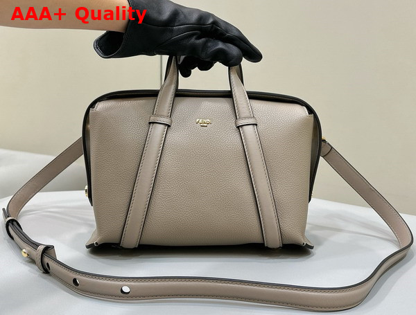 Fendi Boston 365 Bag in Dove Grey Leather Replica