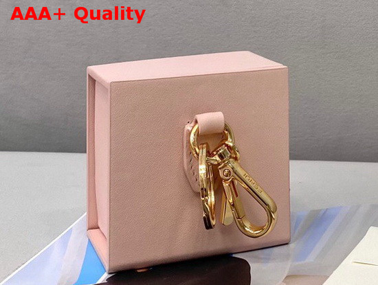 Fendi Box Key Charm Pink Leather Key Ring Replica
