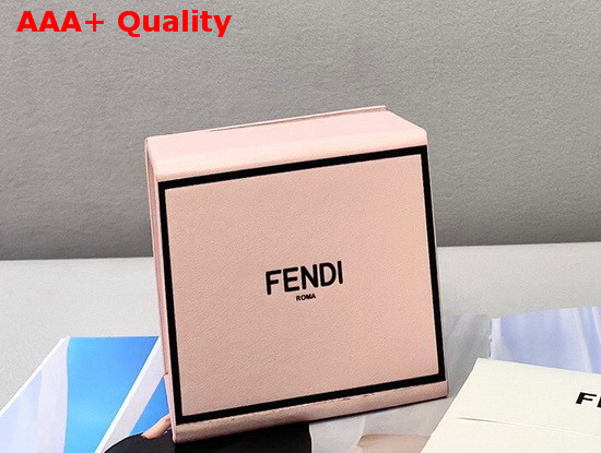 Fendi Box Key Charm Pink Leather Key Ring Replica