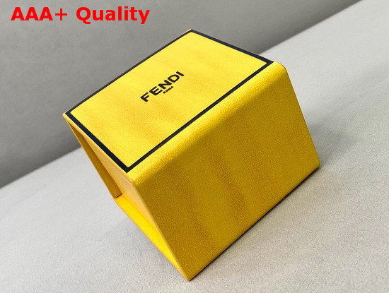 Fendi Box Key Charm Yellow Leather Key Ring Replica