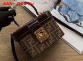 Fendi Box Shoulder Bag Glazed Fabric with FF Motif Replica