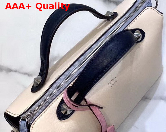 Fendi By The Way Medium Beige Leather Boston Bag Replica
