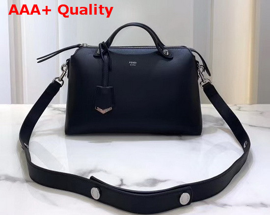 Fendi By The Way Medium Black Leather Boston Bag Replica
