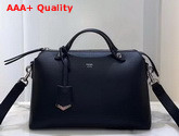 Fendi By The Way Medium Black Leather Boston Bag Replica