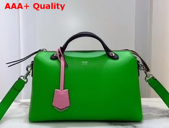 Fendi By The Way Medium Green Leather Boston Bag Replica