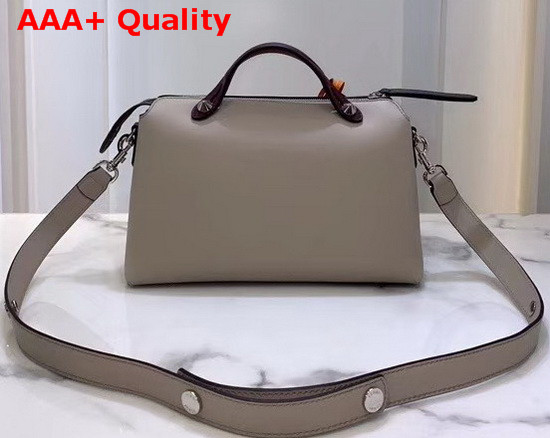 Fendi By The Way Medium Grey Leather Boston Bag Replica