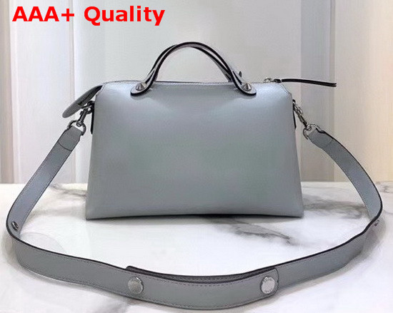 Fendi By The Way Medium Light Blue Leather Boston Bag Replica