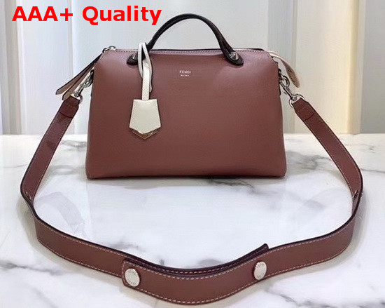 Fendi By The Way Medium Nude Leather Boston Bag Replica