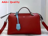 Fendi By The Way Medium Red Leather Boston Bag Replica