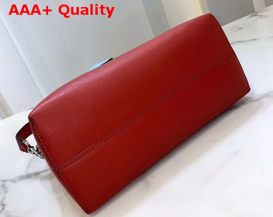 Fendi By The Way Medium Red Leather Boston Bag Replica