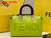 Fendi By The Way Mini Acid Green Leather Small Boston Bag Replica