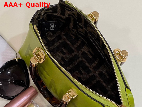 Fendi By The Way Mini Acid Green Leather Small Boston Bag Replica