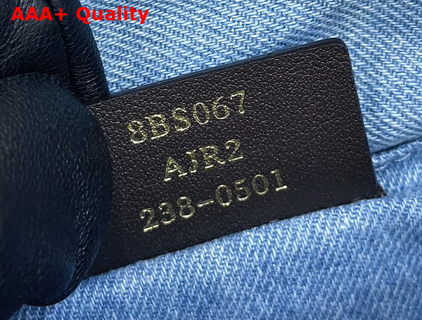 Fendi By The Way Mini Light Blue Denim Small Boston Bag Replica
