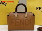 Fendi By The Way Mini Small Brown Leather Boston Bag Replica