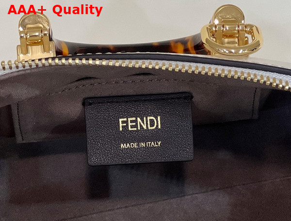 Fendi By The Way Mini Small White Leather and Elaphe Boston Bag Replica
