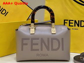 Fendi By the Way Mini Dove Gray Leather Small Boston Bag Replica