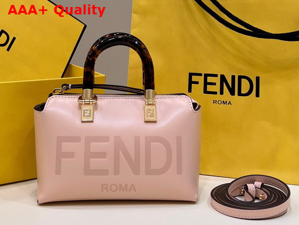 Fendi By the Way Mini Light Pink Leather Small Boston Bag Replica