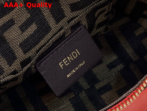 Fendi By the Way Mini Red Leather Small Boston Bag Replica