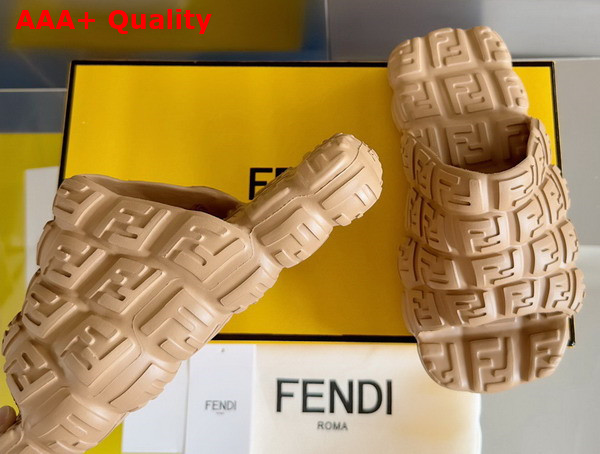 Fendi Cloud Slides Beige Rubber Slides Replica