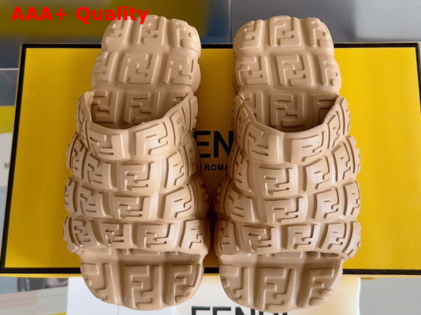 Fendi Cloud Slides Beige Rubber Slides Replica