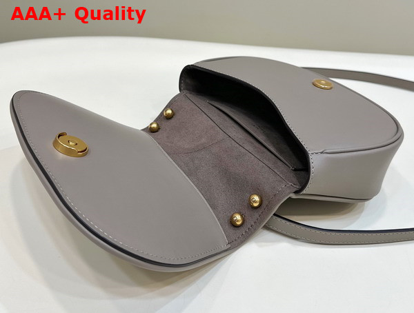 Fendi Cmon Small Dove Grey Smooth Leather and Full Grain Leather Bag Replica