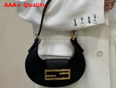 Fendi Cookie Black Leather Mini Bag Replica