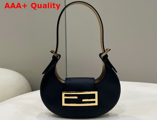 Fendi Cookie Black Leather Mini Bag Replica