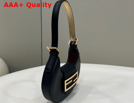 Fendi Cookie Black Leather Mini Bag Replica