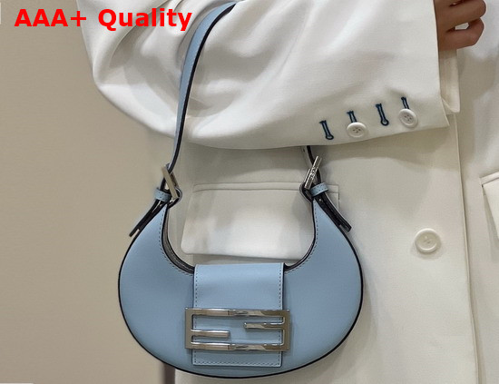 Fendi Cookie Light Blue Leather Mini Bag Replica