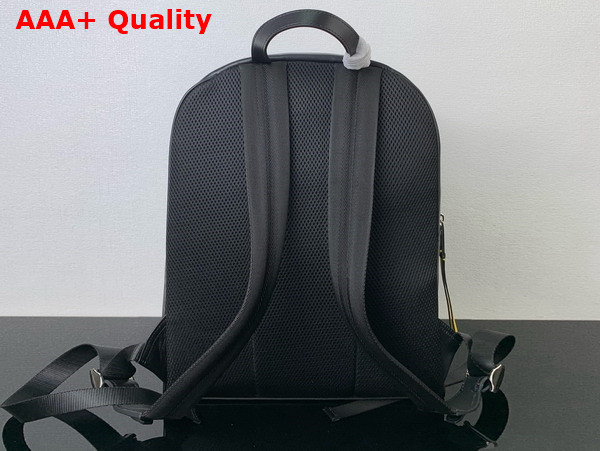 Fendi Diagonal Backpack Black Leather and FF Fabric Bag Replica
