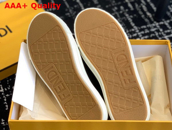 Fendi Domino Black Canvas Low Tops Replica