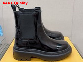 Fendi Domino Brushed Leather Biker Boots in Black Replica