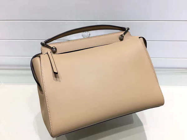 Fendi Dotcom Beige Leather Handbag with Dark Blue Clutch Bag for Sale