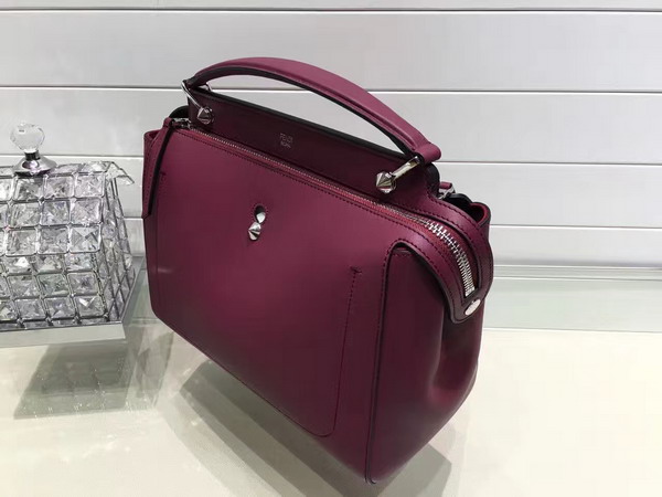 Fendi Dotcom Bordeaux Leather Handbag and White Clutch Bag for Sale