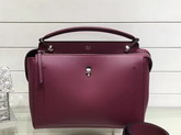 Fendi Dotcom Bordeaux Leather Handbag and White Clutch Bag for Sale