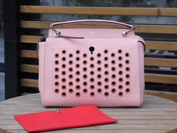 Fendi Dotcom Leather Satchel Bag in Pink for Sale