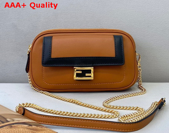 Fendi Easy 2 Baguette Bag in Brown Leather Replica