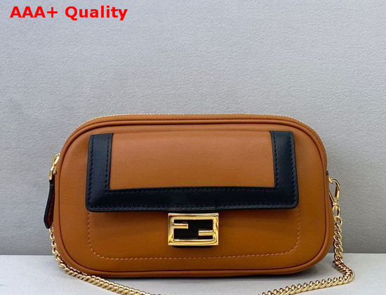 Fendi Easy 2 Baguette Bag in Brown Leather Replica