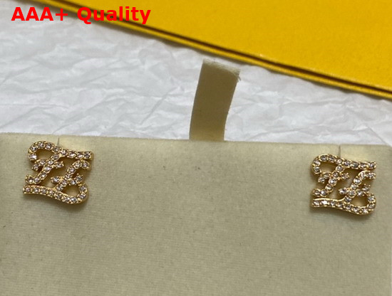 Fendi F Is Fendi Earrings Gold Replica