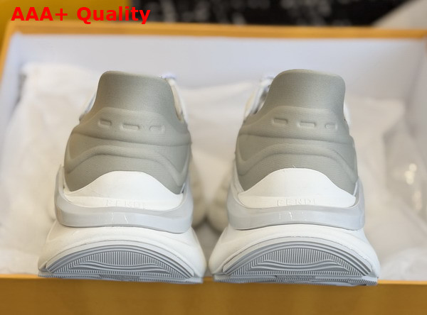Fendi F Light Sneakers White Leather and Mesh Running Shoes Replica