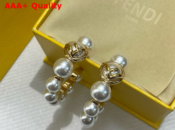 Fendi F is Fendi Earrings Gold Colored Metal Earrings Replica