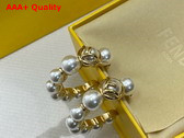 Fendi F is Fendi Earrings Gold Colored Metal Earrings Replica