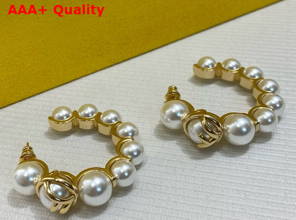 Fendi F is Fendi Earrings Gold Colored Metal Earrings Replica