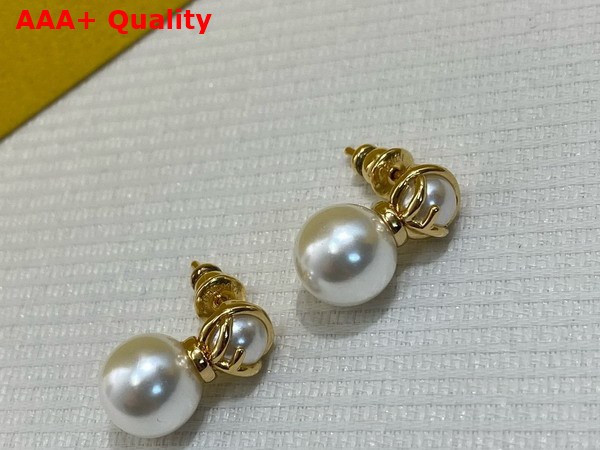 Fendi F is Fendi Earrings in Gold Colored Metal Replica