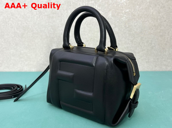 Fendi FF Cube Black Nappa Leather Mini Bag Replica